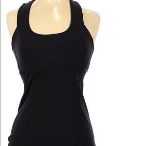 Lululemon athletica Black razor back sport top size 6